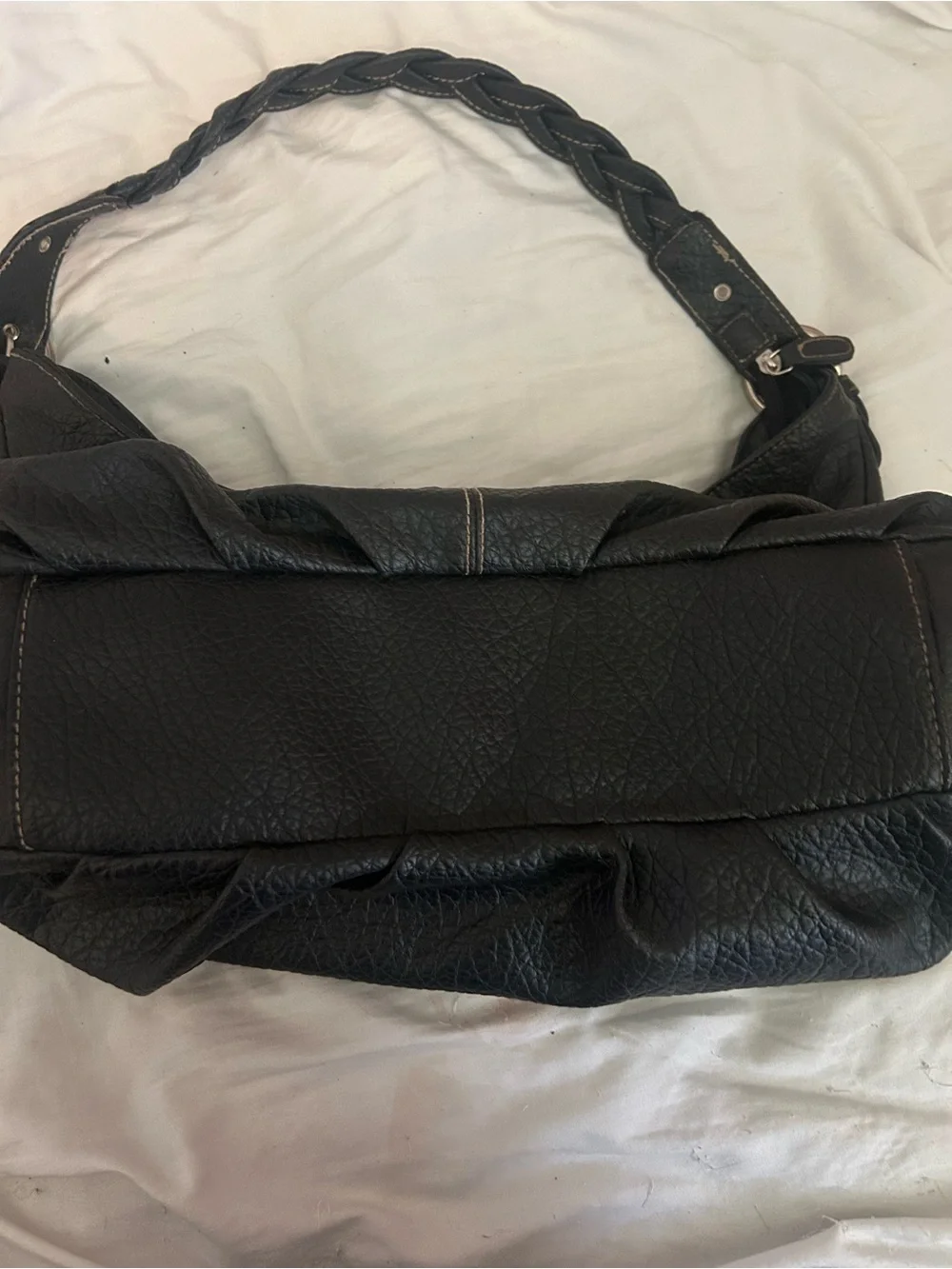 Rosetti pebbled black hobo bag